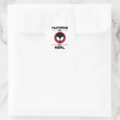Alien Head Ufo Aliens Area 51 Funny Gift Idea Ronde Sticker (Tas)