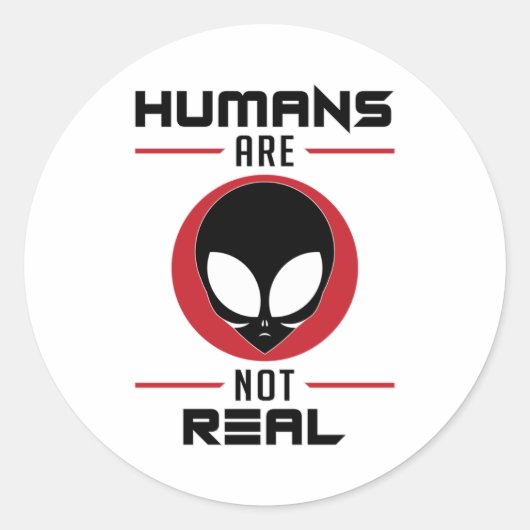 Alien Head Ufo Aliens Area 51 Funny Gift Idea Ronde Sticker (Voorkant)