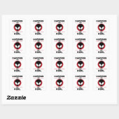 Alien Head Ufo Aliens Area 51 Funny Gift Idea Vierkante Sticker (Vel)