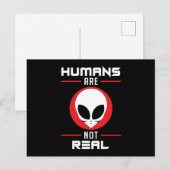 Alien Head Ufo Aliens Area 51 Space Funny Gift Briefkaart (Voorkant / Achterkant)