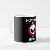 Alien Head Ufo Aliens Area 51 Space Funny Gift Koffiemok (Voorkant links)