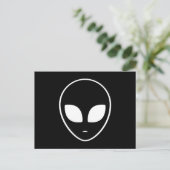 Alien Head Ufo Aliens Space Area 51 Funny Gift Briefkaart (Staand voorkant)