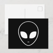 Alien Head Ufo Aliens Space Area 51 Funny Gift Briefkaart (Voorkant / Achterkant)
