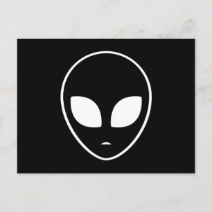 Alien Head Ufo Aliens Space Area 51 Funny Gift Briefkaart