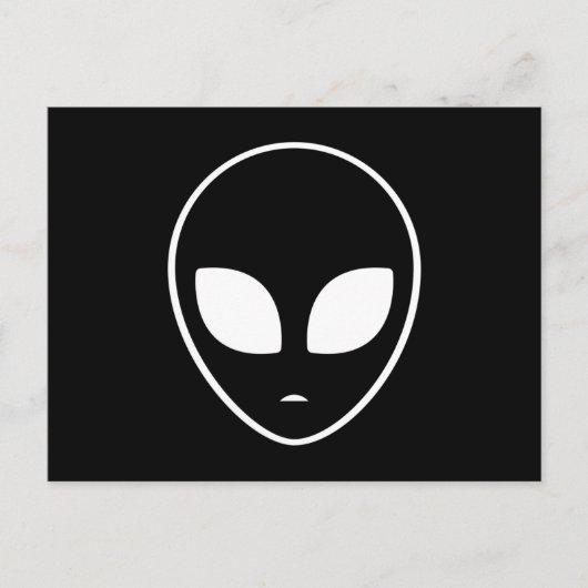 Alien Head Ufo Aliens Space Area 51 Funny Gift Briefkaart (Voorkant)