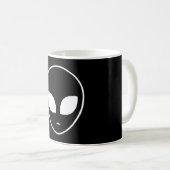 Alien Head Ufo Aliens Space Area 51 Funny Gift Koffiemok (Voorkant rechts)