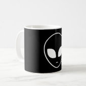 Alien Head Ufo Aliens Space Area 51 Funny Gift Koffiemok (Voorkant links)