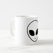 Alien Head UFO Aliens Space Area 51 Gift Idee Koffiemok (Voorkant links)