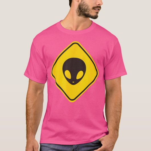 Alien Head Ufo. heelal T-shirt (Voorkant)