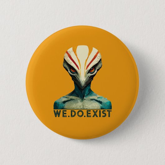 Alien Head - we bestaan Ronde Button 5,7 Cm (Voorkant)