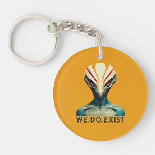 Alien Head - we bestaan Sleutelhanger (Voorkant)