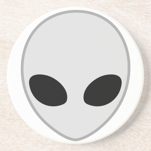 Alien Head Zandsteen Onderzetter (Voorkant)