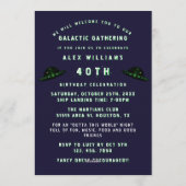 Alien Heads 40th Birthday Party Kaart (Achterkant)