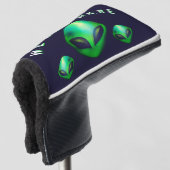 Alien Heads "We Are Here"  Golfheadcover (3/4 voorkant)