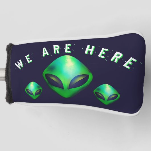 Alien Heads "We Are Here"  Golfheadcover (Voorkant)