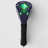 Alien Heads "We Are Here"  Golfheadcover (Voorkant)