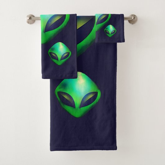 Alien Heads "We zijn hier"  Bad Handdoek (Insitu)