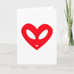 Alien Heart Feestdagen Kaart