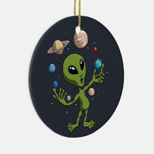 Alien heeft leven gevonden keramisch ornament (Rechts)