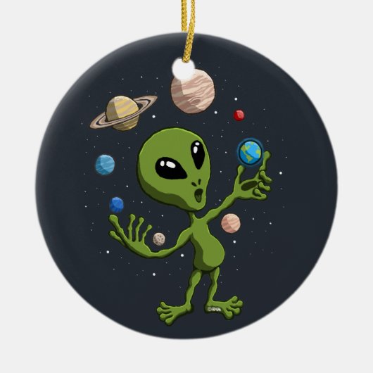 Alien heeft leven gevonden keramisch ornament (Voorkant)