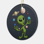 Alien heeft leven gevonden keramisch ornament (Links)