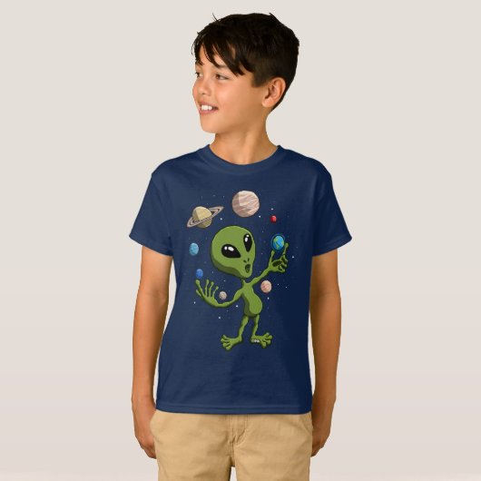 Alien heeft leven gevonden t-shirt (Voorkant volledig)