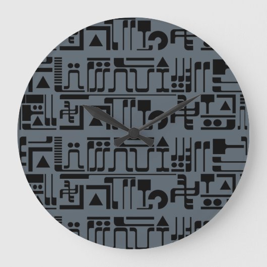 Alien Hieroglyphs Grote Klok (Voorkant)