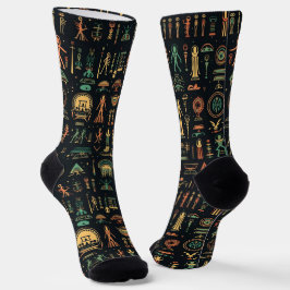 Alien Hieroglyphs Sokken