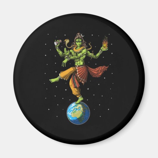Alien Hindu Lord Shiva Magneet (Voorkant)
