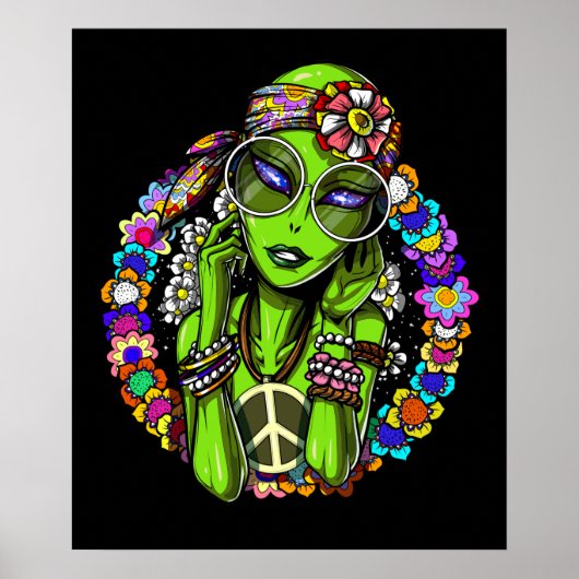 Alien Hippie Poster (Voorkant)