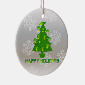 Alien Holiday-boom Keramisch Ornament (Rechts)