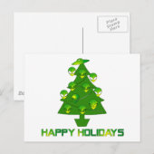 Alien Holiday Tree Feestdagenkaart (Voorkant / Achterkant)