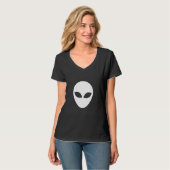 Alien Hoofd Buitenaardsel Sci fi T-shirt (Voorkant volledig)