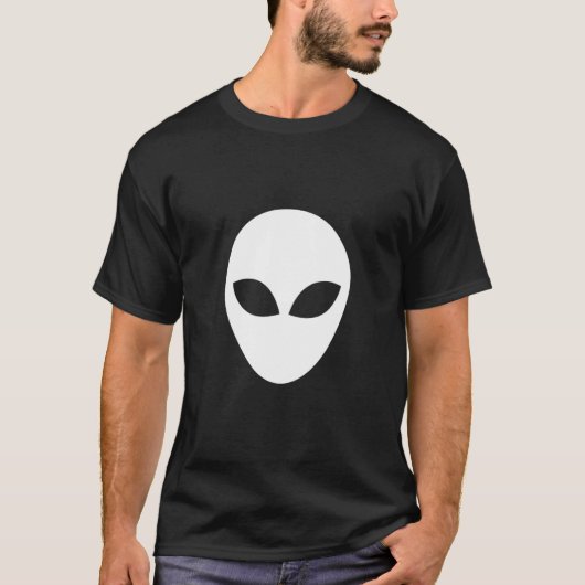 Alien Hoofd Buitenaardsel Sciencefiction T-shirt (Voorkant)