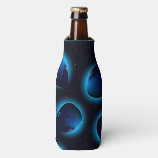 Alien-hoofd in de ruimte flesjeskoeler (Fles Voorkant)