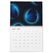 Alien-hoofd in de ruimte kalender (Mar 2027)