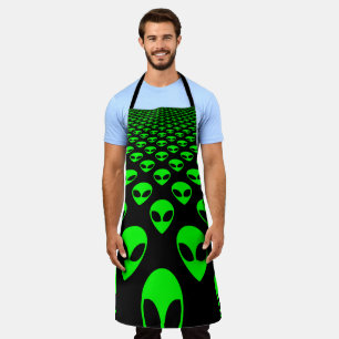 Alien Horde, we kijken naar je! UFO-thema Schort