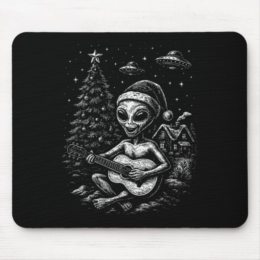 Alien houdt van kerst muismat (Voorkant)