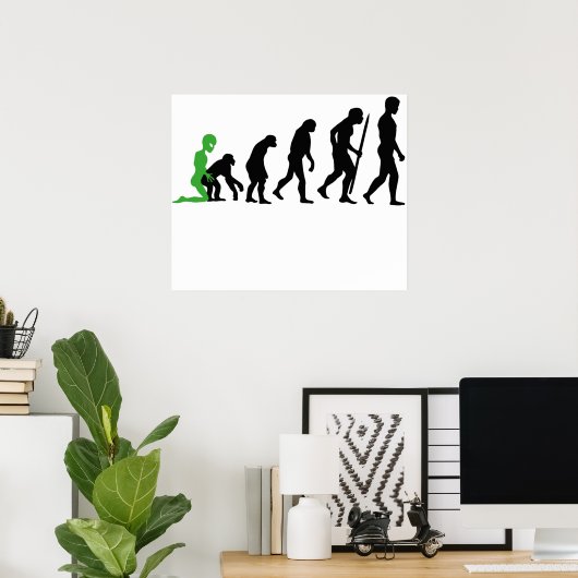 Alien Human Evolution Poster (Thuiskantoor)