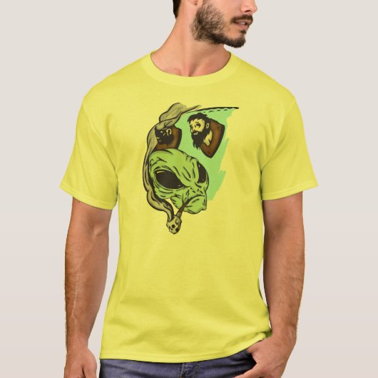 Alien Human Head Trophies T-shirt (Voorkant)