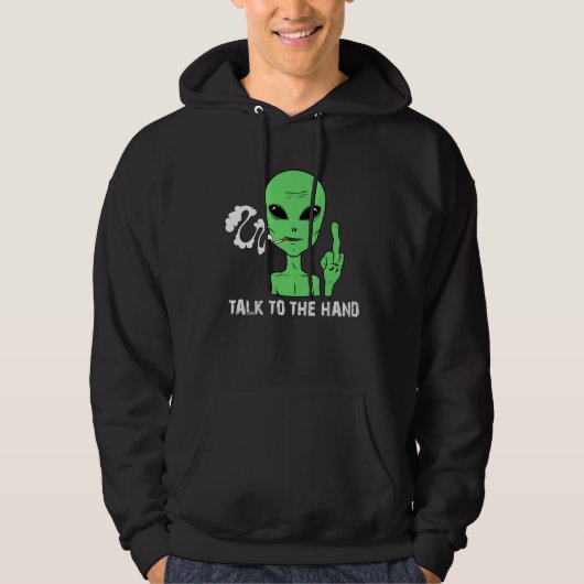 Alien humour UFO anti social electrovert Hoodie (Voorkant)