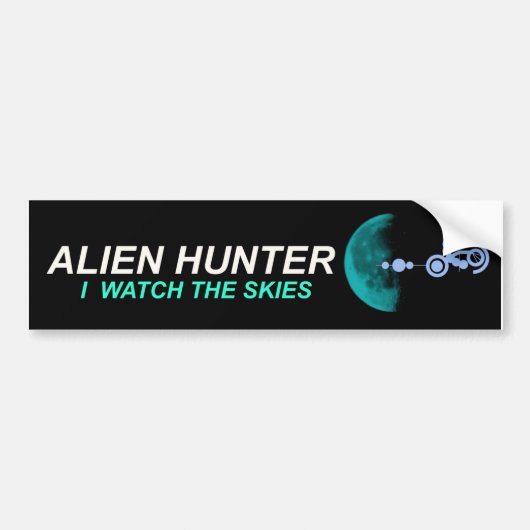 Alien Hunter Bumpersticker (Voorkant)