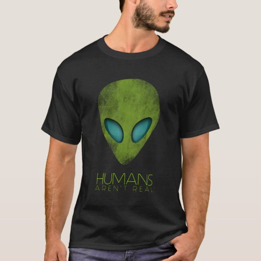 Alien Hus zijn geen echte ufo T-shirt (Voorkant)