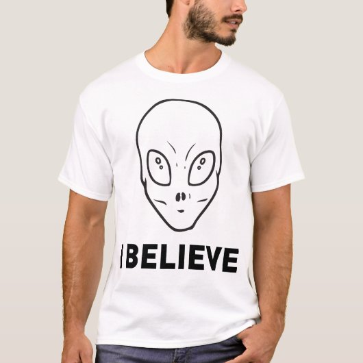 Alien ik geloof t-shirt (Voorkant)