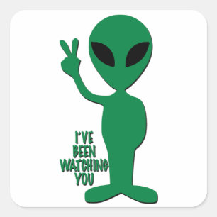 Alien - Ik heb je in de gaten gehouden Vierkante Sticker