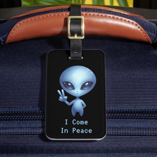 Alien – Ik kom in vrede Bagagelabel (Voorkant Insitu 2)