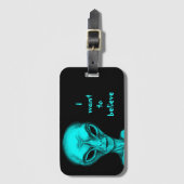 Alien, ik wil geloven bagagelabel (Voorkant (verticaal))