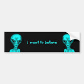 Alien, ik wil geloven bumpersticker (Voorkant)