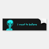 Alien, ik wil geloven bumpersticker (Voorkant)