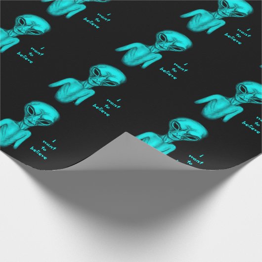 Alien, ik wil geloven cadeaupapier (Hoek)